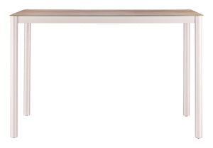 Dimira Outdoor Bar Table Tempered Glass Top Aluminum Frame Seats 6 Patio Dining