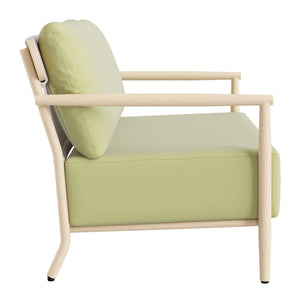 Zuo Modern Sora Art Deco Outdoor Loveseat Weatherproof Aluminum Frame Washable Cushions Patio 704222