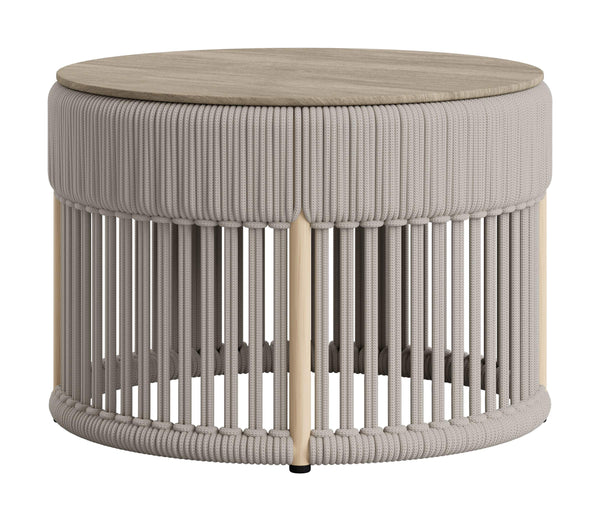 Zuo Modern Sora Round Glass Top Aluminum Outdoor Coffee Table Modern Square Low Profile 704223