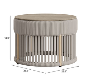 Sora Round Glass Top Aluminum Outdoor Coffee Table Modern Square Low Profile