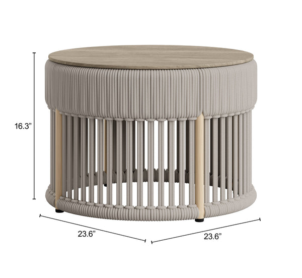 Sora Round Glass Top Aluminum Outdoor Coffee Table Modern Square Low Profile