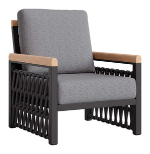 Zuo Modern Naru Glam Accent Chair Powder Coated Aluminum Frame Outdoor Polyester Cushion Lounge 704225