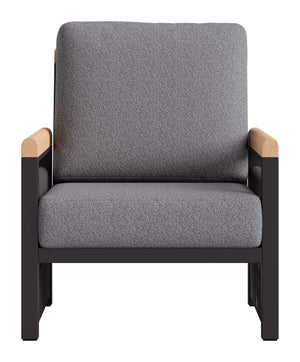 Naru Glam Accent Chair Powder Coated Aluminum Frame Outdoor Polyester Cushion Lounge