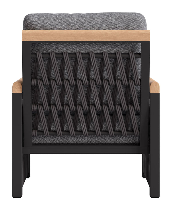 Naru Glam Accent Chair Powder Coated Aluminum Frame Outdoor Polyester Cushion Lounge