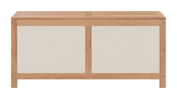 Valtan Outdoor Acacia Wood Storage Chest Bench with Soft Close Lid 65 Gallon