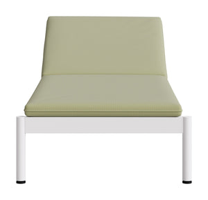 Lychee Outdoor Chaise Lounge Aluminum Frame Adjustable Deco Modern Patio Recliner