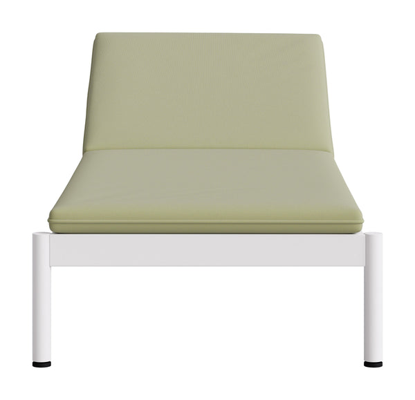 Lychee Outdoor Chaise Lounge Aluminum Frame Adjustable Deco Modern Patio Recliner
