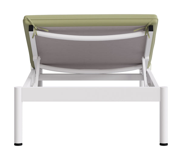 Lychee Outdoor Chaise Lounge Aluminum Frame Adjustable Deco Modern Patio Recliner