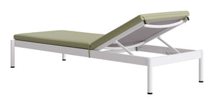Lychee Outdoor Chaise Lounge Aluminum Frame Adjustable Deco Modern Patio Recliner