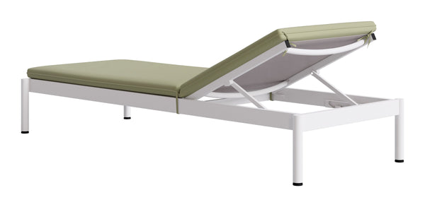 Lychee Outdoor Chaise Lounge Aluminum Frame Adjustable Deco Modern Patio Recliner