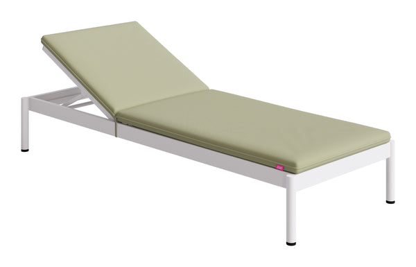Lychee Outdoor Chaise Lounge Aluminum Frame Adjustable Deco Modern Patio Recliner