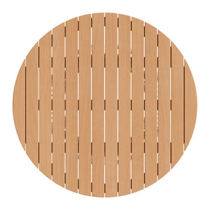 Toge Outdoor Round Acacia Wood Dining Table Seats 4 Modern Glam Patio Design