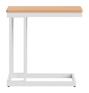 Tamaru Acacia Wood Outdoor Side Table with Aluminum Frame for Patio or Living Room