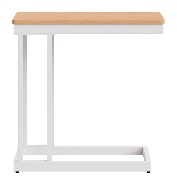 Tamaru Acacia Wood Outdoor Side Table with Aluminum Frame for Patio or Living Room