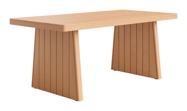 Zuo Modern Nimone Solid Acacia Wood Rectangular Dining Table Seats 4 Modern Glam Indoor 704241