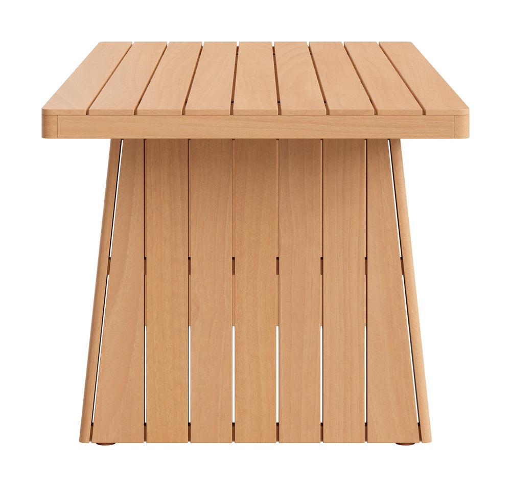 Zuo Modern Nimone Solid Acacia Wood Rectangular Dining Table Seats 4 Modern Glam Indoor 704241