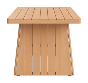 Nimone Solid Acacia Wood Rectangular Dining Table Seats 4 Modern Glam Indoor