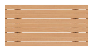 Nimone Solid Acacia Wood Rectangular Dining Table Seats 4 Modern Glam Indoor