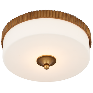 Bryce Gold Flush Mount - Elegant Contemporary Dome Ceiling Light with Integrated LED & Frosted Glass