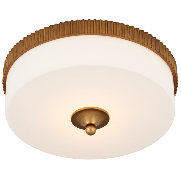 Bryce Gold Flush Mount - Elegant Contemporary Dome Ceiling Light with Integrated LED & Frosted Glass