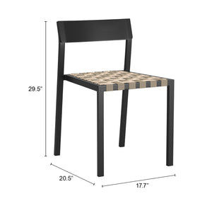 Draco Stackable Outdoor Dining Chairs Set of 2 Aluminum Frame Glam Modern