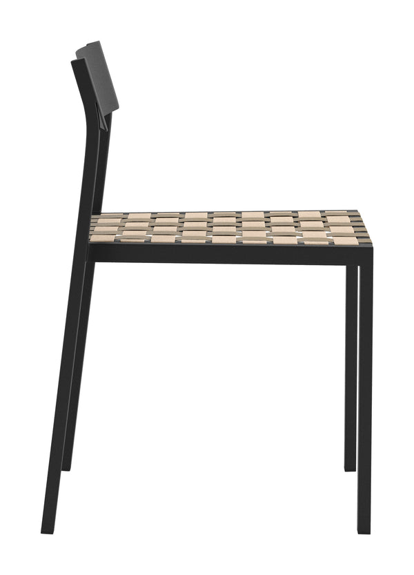 Draco Stackable Outdoor Dining Chairs Set of 2 Aluminum Frame Glam Modern