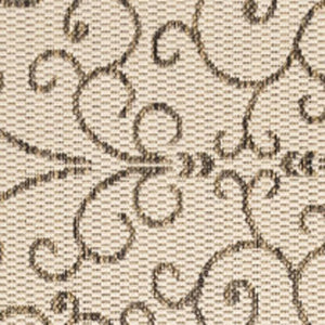 HomeRoots 6' Beige and Brown Square Medallion Rug – Modern Geometric Design for Indoor & Outdoor Spaces 704297