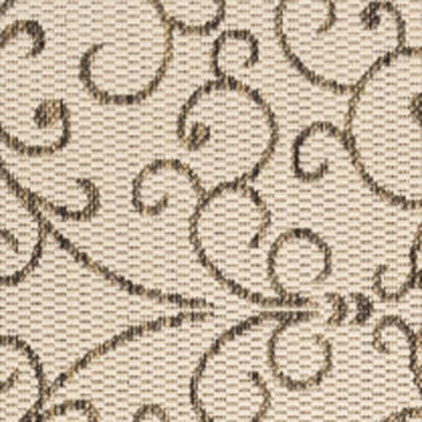 HomeRoots 8' Beige and Brown Square Medallion Area Rug - Modern Indoor/Outdoor Style for Any Space! 704299
