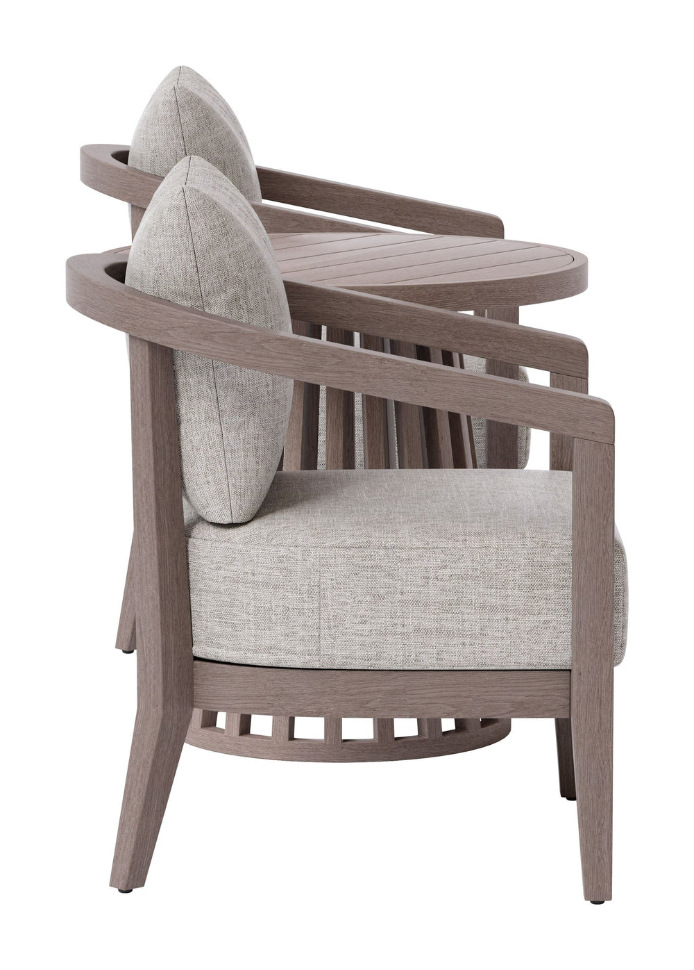 Zuo Modern Viola Outdoor Bistro Set Eucalyptus Wood Frame with Olefin Cushions for Two 704301