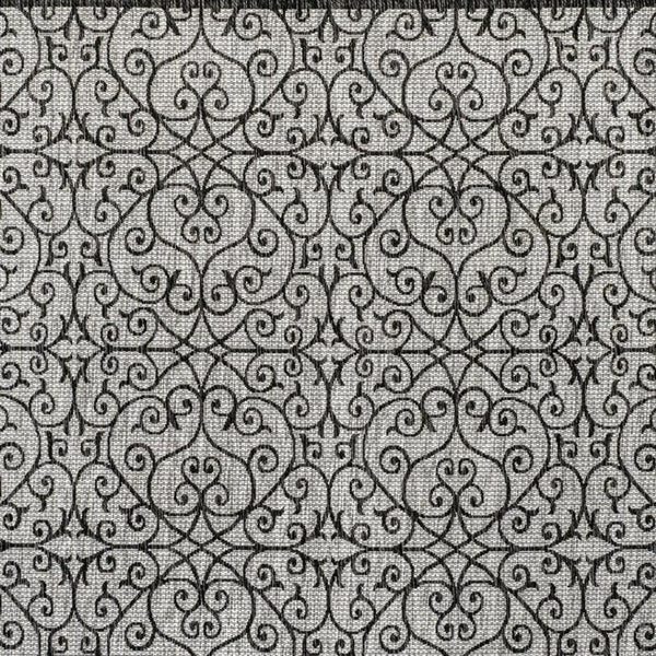 HomeRoots 8' Light Gray and Black Square Geometric Area Rug - Stylish Indoor/Outdoor Design for Modern Spaces 704376