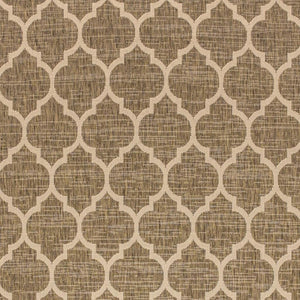 HomeRoots 10' Brown and Beige Geometric Indoor Outdoor Area Rug – Stylish, Durable, Low-Maintenance Coverage for Any Space 704432