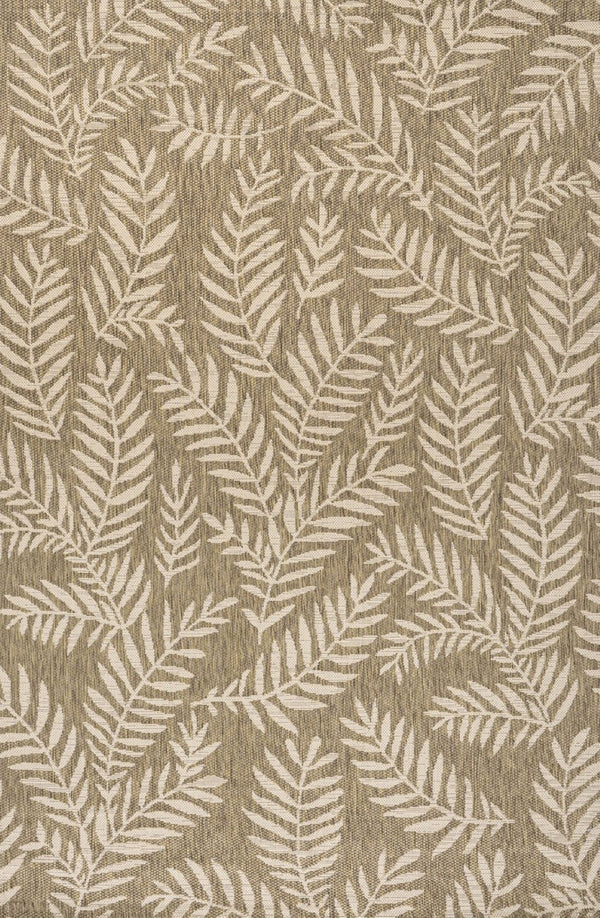 HomeRoots 10' Elegant Brown and Beige Floral Indoor Outdoor Area Rug - Durable, Low-Maintenance & Stylish Design 704497