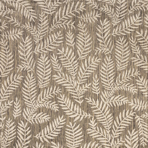 HomeRoots 6' Brown and Beige Floral Square Area Rug - Versatile Indoor/Outdoor Design for Modern Spaces 704501