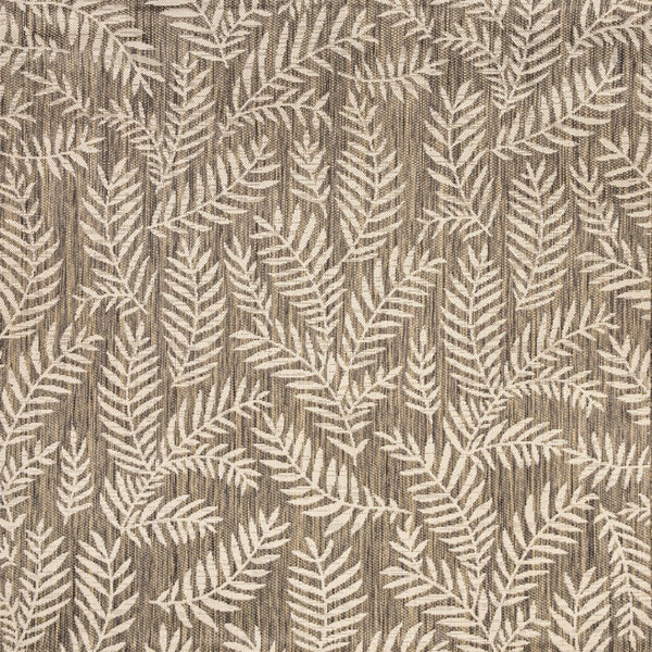 HomeRoots 9' Square Floral Indoor/Outdoor Area Rug – Durable Brown & Beige Design for Stylish Spaces 704505