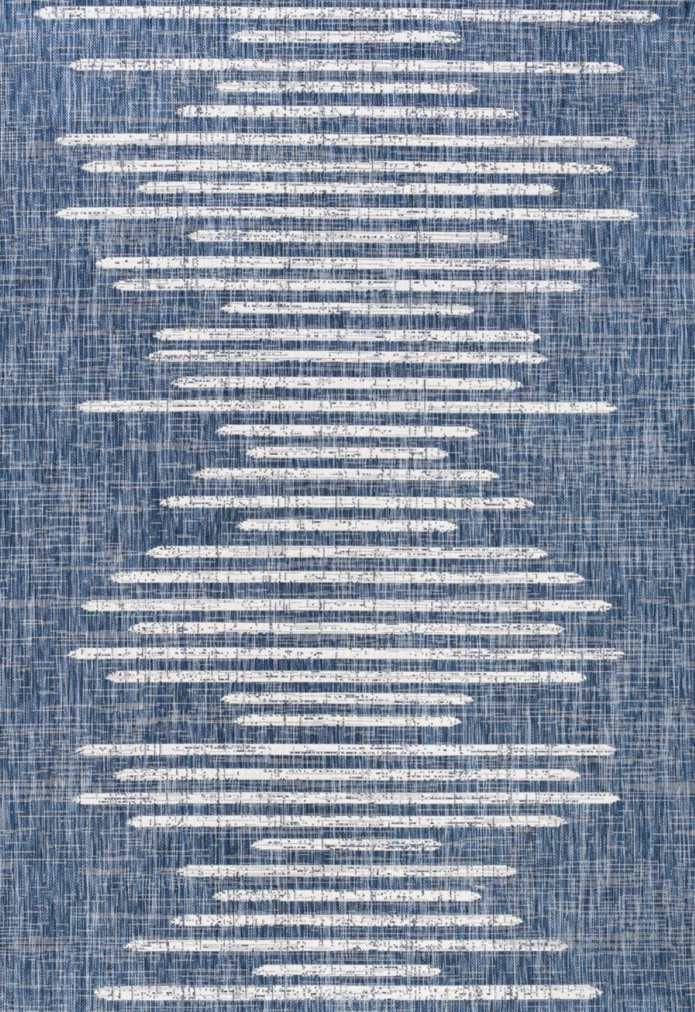 HomeRoots 9' Coastal Blue and Ivory Striped Area Rug - Indoor/Outdoor Durable Comfort for Any Space! 704527