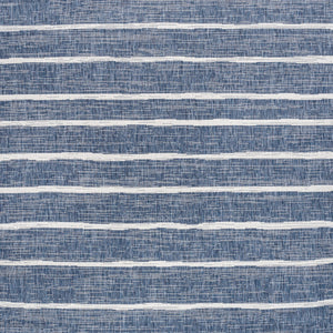 HomeRoots 9' Blue and Ivory Square Striped Indoor-Outdoor Rug for Modern Spaces - Durable, Stylish, Easy Care! 704554