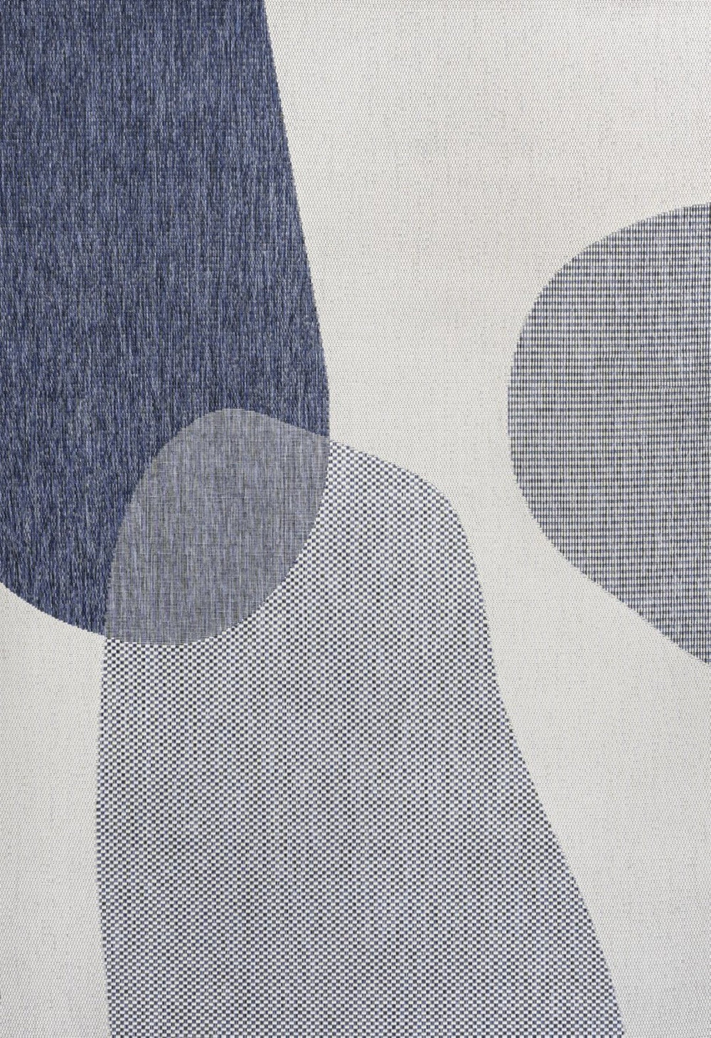 HomeRoots 4' X 6' Cream and Navy Blue Geometric Area Rug - Stylish Indoor/Outdoor Décor for Modern Spaces 704677