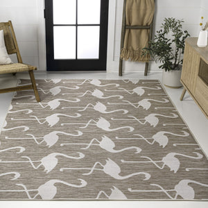 HomeRoots 3' X 5' Beige And White Animal Print Area Rug - Stylish, Durable, Indoor/Outdoor Use, Easy Care! 704701
