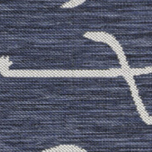HomeRoots 4' Navy Blue and White Animal Print Area Rug - Chic Indoor/Outdoor Design, Durable & Easy Care 704707