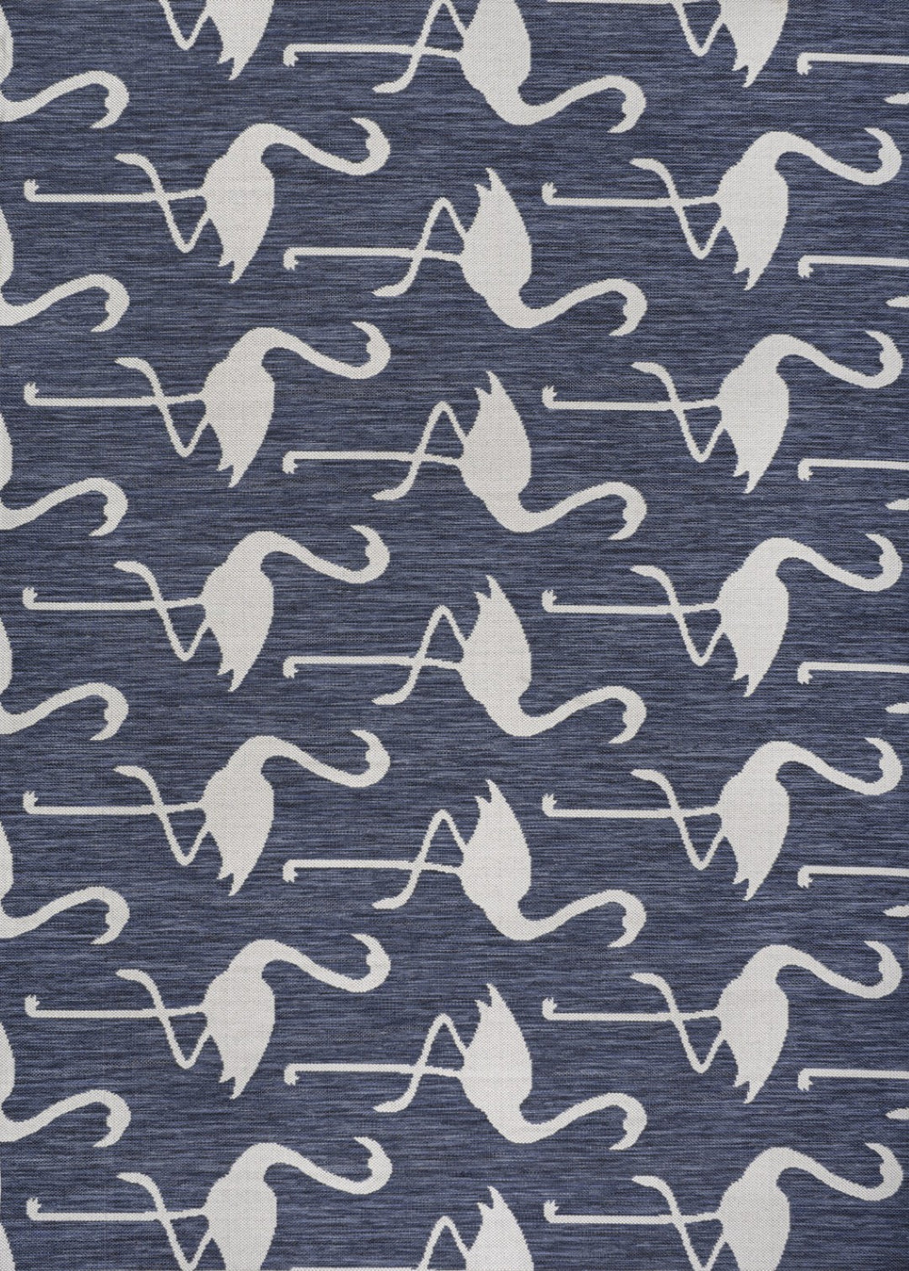HomeRoots 5' Stylish Navy Blue & White Animal Print Area Rug – Durable Indoor/Outdoor Decor for Any Space 704708