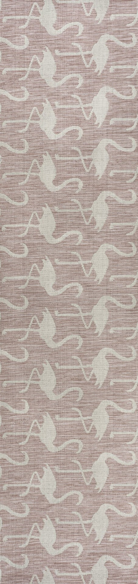 HomeRoots 8' Pink and Cream Animal Print Runner Rug - Stylish, Durable Indoor/Outdoor Accent for Any Space 704710