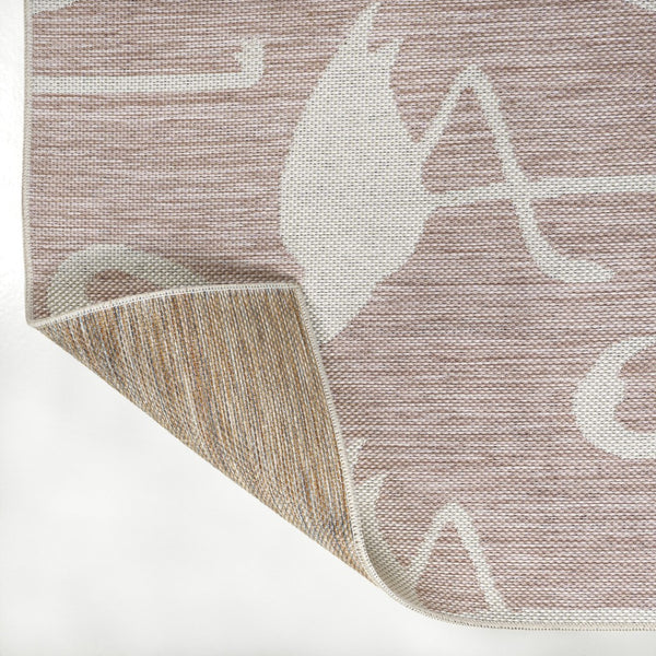 HomeRoots 8' Pink and Cream Animal Print Runner Rug - Stylish, Durable Indoor/Outdoor Accent for Any Space 704710