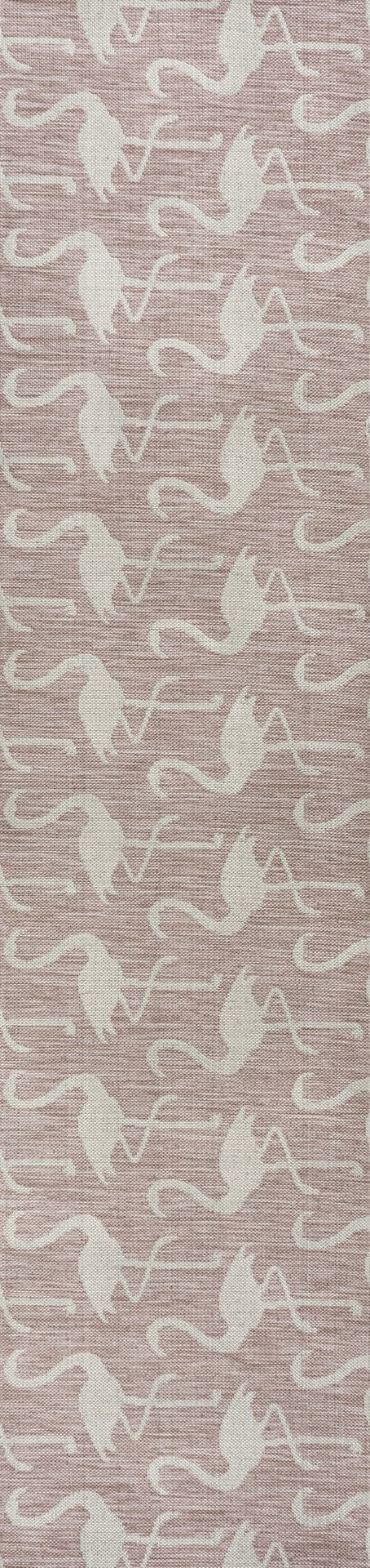 HomeRoots 8' Pink and Cream Animal Print Runner Rug - Stylish, Durable Indoor/Outdoor Accent for Any Space 704710