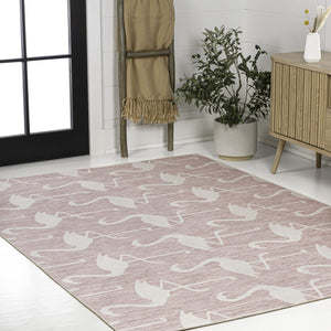 HomeRoots 3' X 5' Stylish Pink and Cream Animal Print Area Rug – Durable, Easy-Clean Indoor/Outdoor Accent! 704711