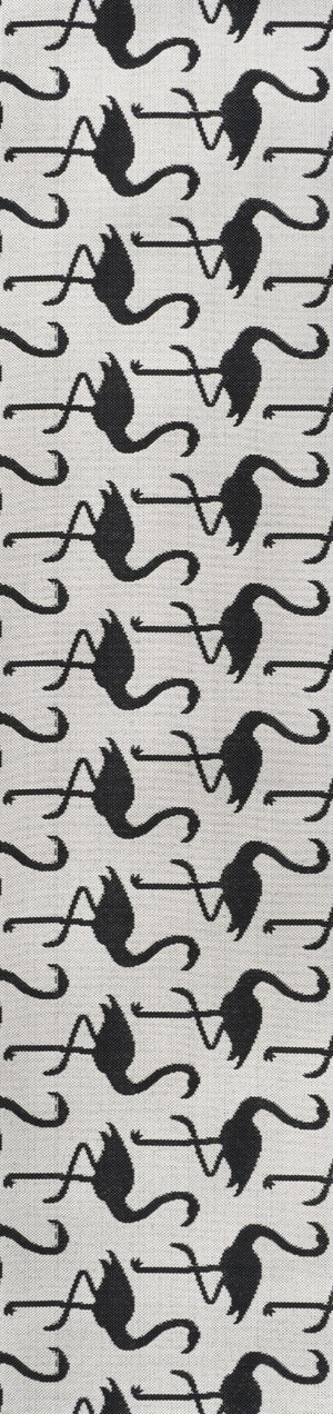 HomeRoots 8' White and Black Animal Print Runner Rug – Durable, Stylish Indoor/Outdoor Accent for Any Space 704715