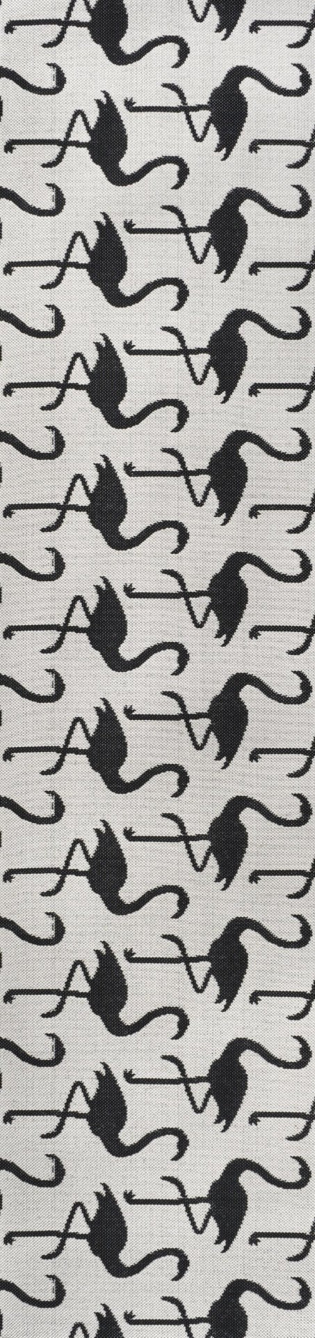 HomeRoots 8' White and Black Animal Print Runner Rug – Durable, Stylish Indoor/Outdoor Accent for Any Space 704715