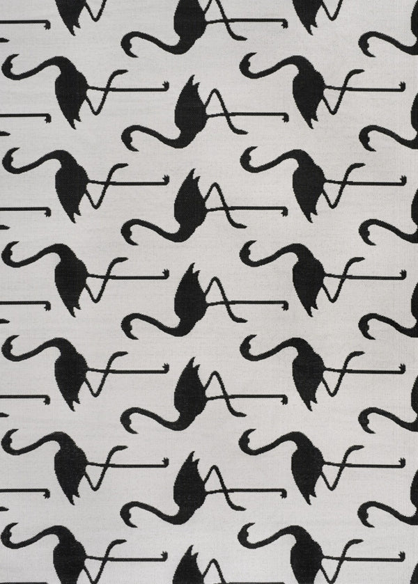 HomeRoots 3' X 5' Stylish White and Black Animal Print Rug – Versatile Indoor/Outdoor Low-Maintenance Design! 704716