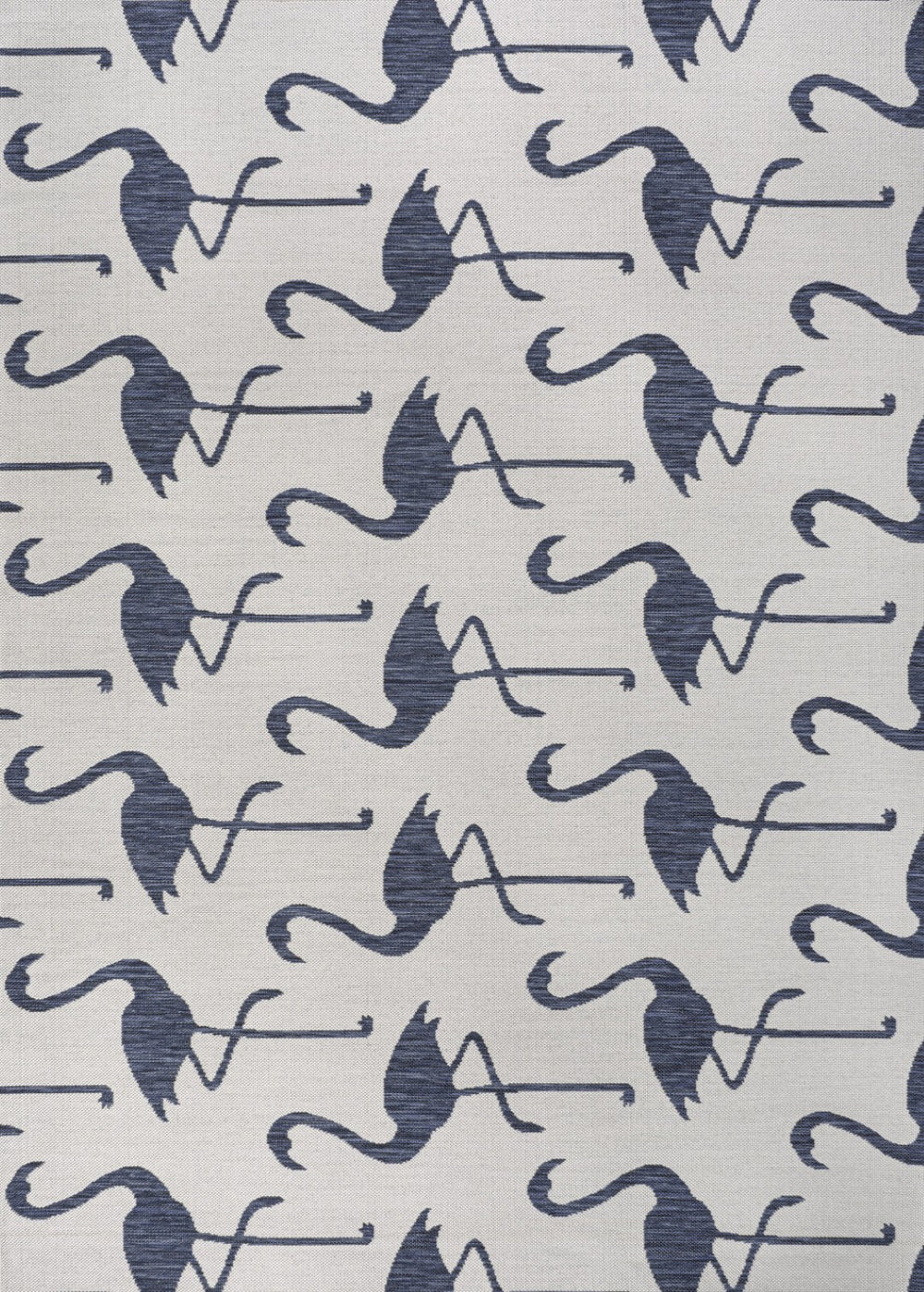 HomeRoots 5' Stylish White and Navy Blue Animal Print Area Rug for Indoor & Outdoor Use - Durable, Easy-Clean! 704723
