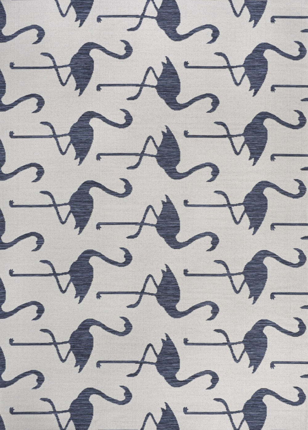HomeRoots 5' Stylish White and Navy Blue Animal Print Area Rug for Indoor & Outdoor Use - Durable, Easy-Clean! 704723
