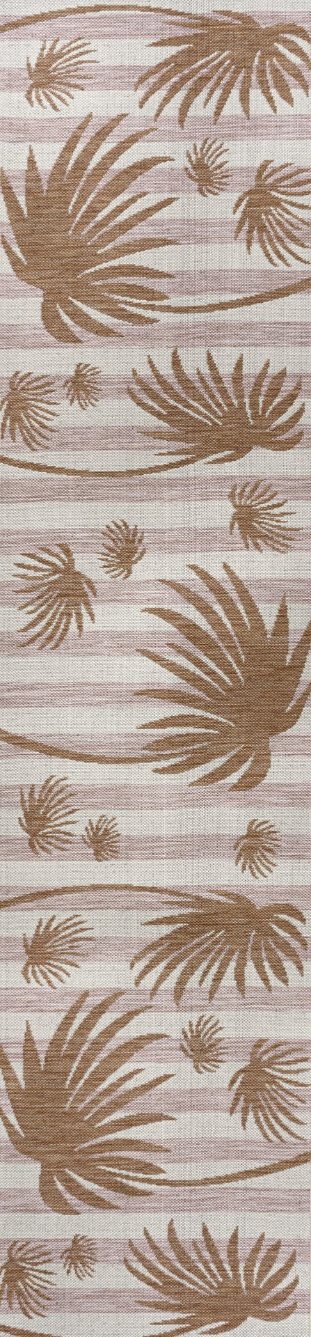 HomeRoots 8' Pink And Cream Floral Runner Rug - Durable Indoor/Outdoor Accent for High-Traffic Areas & Style 704725